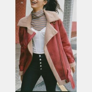 Urban Outfitters Faux Leather Aviator Jacket